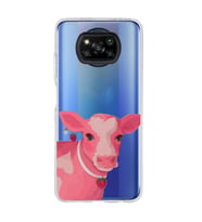 Poco X3 Pro / X3 NFC Uyumlu Sevimli İnek Tasarımlı Şeffaf Telefon Kılıfı
