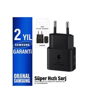 EP-T2510N TYPE C Şarj Aleti 25W Süper Hızlı Type-C Şarj Adaptörü (Samsung Türkiye Garantili)