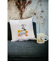 Yüksek İnşaat Mühendisi Kupa Bardak ve Yastık Set (Beyaz)