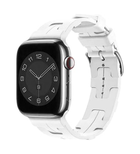 Apple Watch 44/45/46/49mm Kordon Silikon KatKat Kordon 92 2/3/4/5/6/se/7/8/9/10/ (Beyaz)