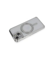 ERTAN iPhone 13 Kılıf Joke Simli Magneticsafe Kılıf - Gümüş