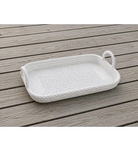 3D Baskı Çok Amaçlı Dekoratif Organizer Tepsisi - Masaüstü Düzenleyici, Banyo ve Mutfak Saklama Tepsisi-Beyaz
