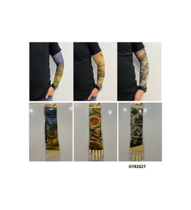 Giyilebilir Dövme 3 Çift 6 Adet Kol Çorap Dövmesi Sleeve tattoo Set10