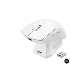 Kablosuz Gaming Rgb Mouse Şarj Standlı - Beyaz MF1215W