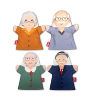 4 Parça Tox Aile Büyükleri El Kukla Set , Eğitici Oyuncak