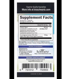 BioSchwartz, Advanced Strength Probiotic, 40 Billion CFU, 60 Capsules.Made ın Usa (Renksiz)