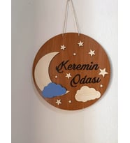 Kişiye Özel Çocuk Odası Kapı Süsü (Kahverengi)