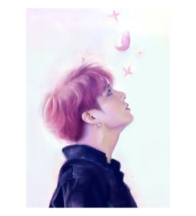 Jungkook Ve Kelebekler Tablo Ahşap Poster Dekoratif Kod2106