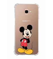 Samsung Galaxy J4 Plus  Köşe Korumalı Antişok Kapak Mickey Mouse Tasarımlı Şeffaf  Kılıf
