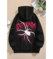 Scream Baskılı Unisex Oversize Sweatshirt (Siyah)