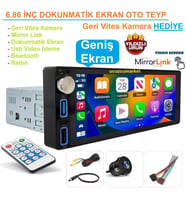 DOKUNMATİK EKRAN OTO TEYP+GERİ VİTES KAMERA BİRLİKTE