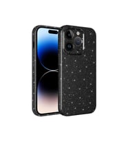 Apple iPhone 14 Pro Uyumlu Kılıf Kamera Korumalı Simli Lüks Zore Koton Kapak (Siyah)