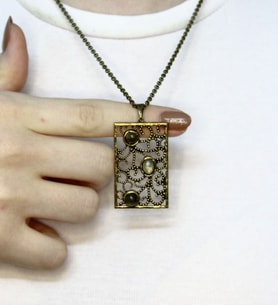 Doğal Taş Labradorit 3'lü Doğal Taşlı Antik Kadın Kolye euk45lbt (Gri)