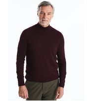 LCWAIKIKI Classic Bordo Yarım Balıkçı Yaka Erkek Triko Kazak
