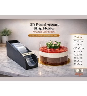 Asetat Şerit Tutucu – Düzenli Kek Yakası Saklama Alanı - 50x7