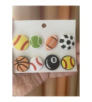 Spor Futbol Basketbol Terlik Süsü Cross Terlik Jibbitz Terlik Aksesuarı 8 Adet (Çok Renkli)