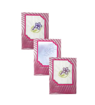 3’lü Özel Paket Premium Kadın İşlemeli Mendil Seti  %100 Pamuk 28x28 Cm (Çok Renkli)