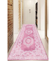 Dijital Baskılı Kaymaz Taban Yıkanabilir Modern Yolluk Ve Koridor Halısı NDU-SD-390 (Pembe)