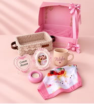 Ng Gifts Premium Kişiye Özel Fotoğraflı Çerçeveli El Emeği Örgü Sepette Canım Annem Anneler Günü Hediye Seti
