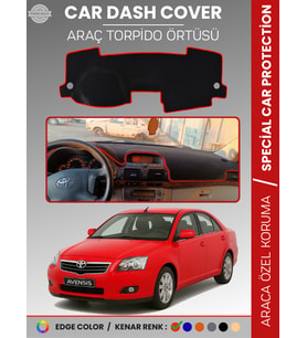 TOYOTA AVENSİS T250 (2003-2008) EKRANLI Torpido Örtüsü Ön Göğüs Halı Torpido Koruma Tam Uyum