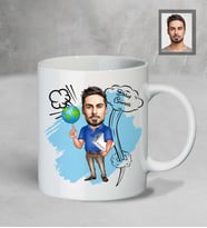 Kişiye Özel Öğretmen Karikatürlü Beyaz Kupa Bay-10