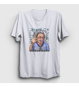 Presmono Unisex Beyaz Quantum Physics Scientist Albert Einstein T-Shirt 338630tt