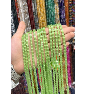 Kedigözü Taşı Yeşil Arpa Kesim 6x8mm Dizi