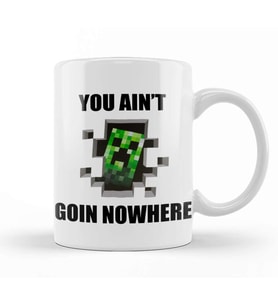 Minecraft Creeper 03 Kupa Bardak Porselen