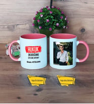 Hukuk Okuduğumu Söylemiş Miydim Kupa Bardak Pembe Fotoğraflı Hukukçuya Hediye