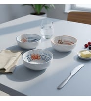 GÜRAL PORSELEN Ece Mare 3 Parça 14 cm Salata & Çorba Kasesi 5534