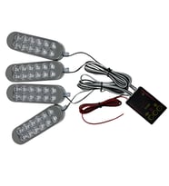 sarı-sarı Çakar lamba 4'lü set kumandalı 12-50v / LAPA213-1