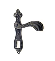 Antika Tarz Dekoratif Pirinç Mevlana Banyo Kapı Kolu - 228x48 mm, Oksit