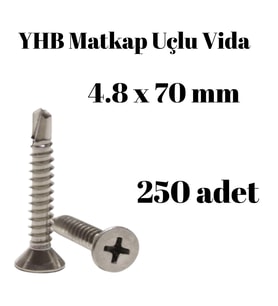 Matkap Uçlu Vida YHB 4.8x70 250'li Paket