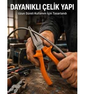 Dövme Çelik Pense Ergonomik Kaymaz Saplı El Aleti