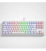 Valkyrie Leaven K870 Blue Switch Mekanik Gaming Oyun Klavyesi RGB 61 Key Mavi Tuş Type-C Klavye BEYAZ