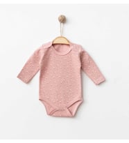 Minik Çiçek Desenli Pembe Kız Çocuk Zıbın Body