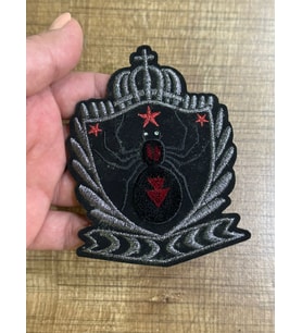 11X8 CM KABARTMA DOKUMA ÖRÜMCEKLİ ARMA APOLET DİKİŞ APLİKE