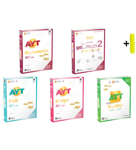 ÜçDörtBeş Yayınları AYT Matematik Geometri Fizik Kimya Biyoloji 5 Kitap Soru Bankası Seti Yeni