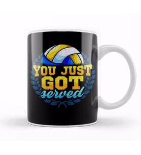 You Just Got Served Volleyball Player Serve Pun Kupa Bardak Porselen