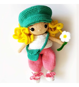 Kır Güzeli Bebek Amigurumi Organik Oyuncak