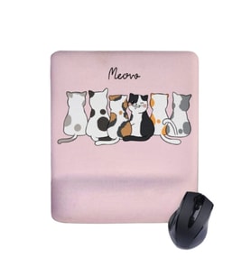 Kedi Dikdörtgen Bilek Destekli Mouse Pad
