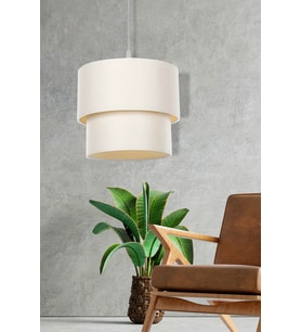 Krem Pasta Sarkıt Avize Çap 30 cm Kumaş PAV62