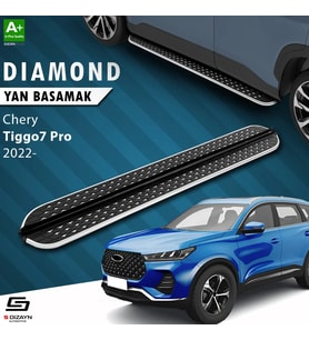 S-Dizayn Chery Tiggo7 Pro Diamond Krom Yan Basamak 183 Cm 2022 Üzeri