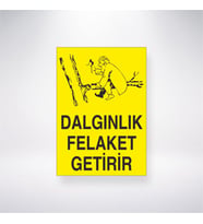 Dağınıklık Felaket Getirir 21x28 Arkası Yapışkanlı Levha