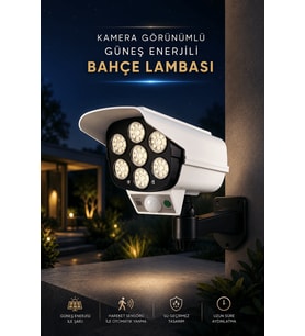 Bahçe Aydınlatması Hareket Sensörlü Led Aydınlatma Kamera Görünümlü