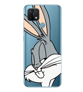 Oppo A15 / A15S Uyumlu Bugs Bunny Desenli Şeffaf Telefon Kılıfı