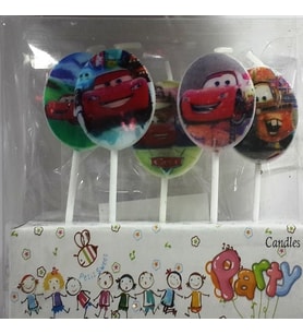 5 PCS CARS BIRTHDAY CANDLE ARABALAR PASTA MUMU 5 ADET CARS DOĞUM GÜNÜ MUMU ARABALI PASTA MUMU