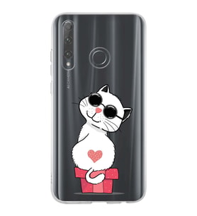 Huawei Honor 20 Lite Uyumlu Kapak Coolcat Tasarımlı Şeffaf Silikon Kılıf