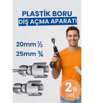 2’ li Set İç Dış Plastik Boru Diş Açma Seti 1/2 ve 3/4 İnç PVC Boru Pafta Klavuz 20mm 25mm PPRC