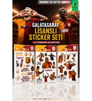 Lisanslı Galatasaray 3'lü Sticker Seti "Mauro Icardi,Victor Osimhen ve Fark Var"